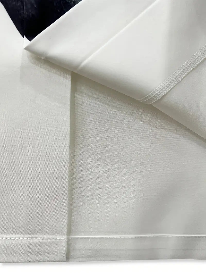 Men's Casual with Cute Heart Gesture Print Shirt