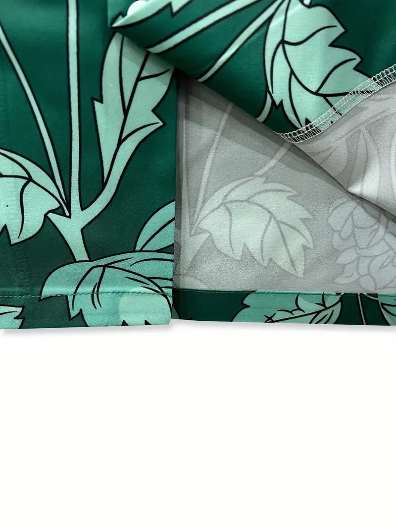 Men's Tropical Floral Print Shirt