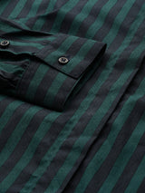 Dark Green & Black Vertical Stripe Shirt