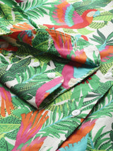 Green Tropical Printed Casual Shirt