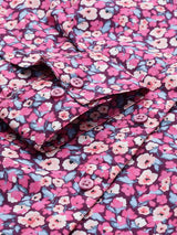 Pink & Navy Floral Printed Formal Shirt