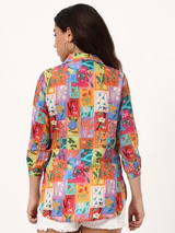 Multicolor Graphic Print Casual Shirt