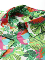 Green Tropical Printed Casual Shirt