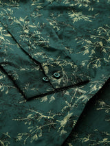 Dark Green Botanical Printed Shirt