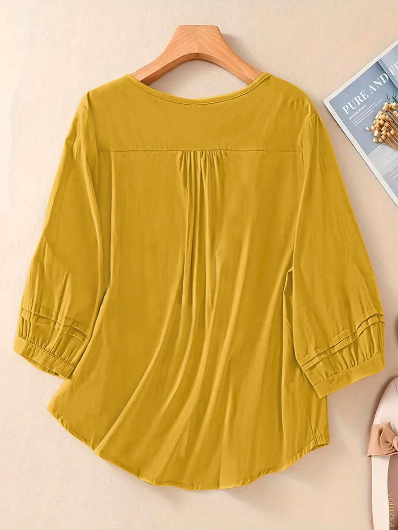 Mustard Plain Tunic Tops