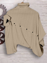 Cream Check Popcorn Textured Shirt