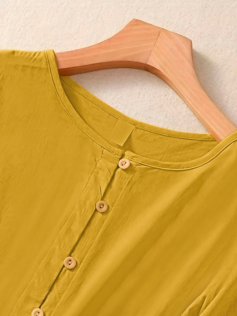 Mustard Plain Tunic Tops