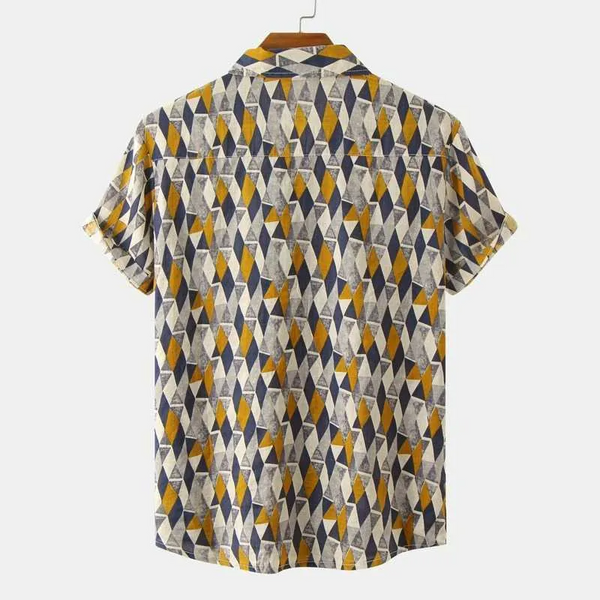 Geometric Print Short Sleeve Shirt