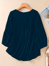 Navy Blue Plain Tunic Tops