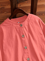 Peach Plain Tunic Tops