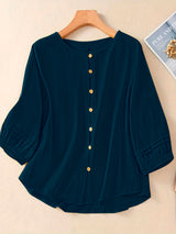 Navy Blue Plain Tunic Tops