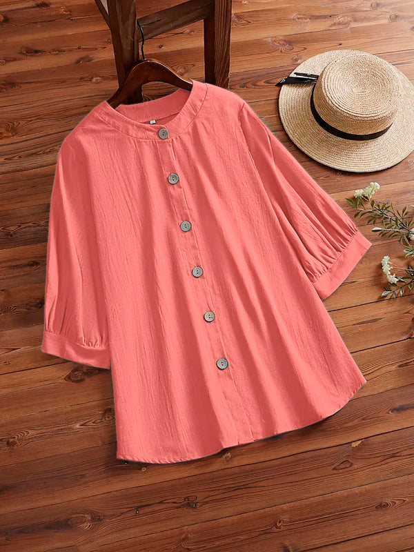 Peach Plain Tunic Tops