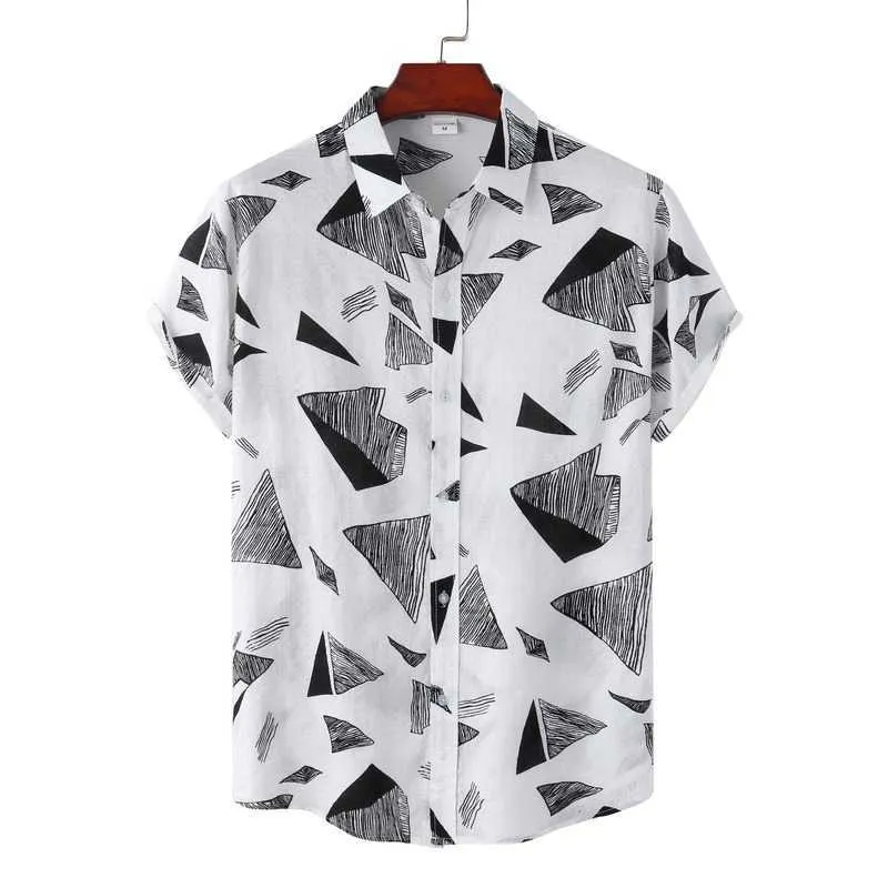 Men's Casual Printed Short Sleeve Shirt