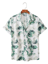 Leaf Printed Short Sleeve Shirt