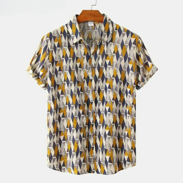 Geometric Print Short Sleeve Shirt