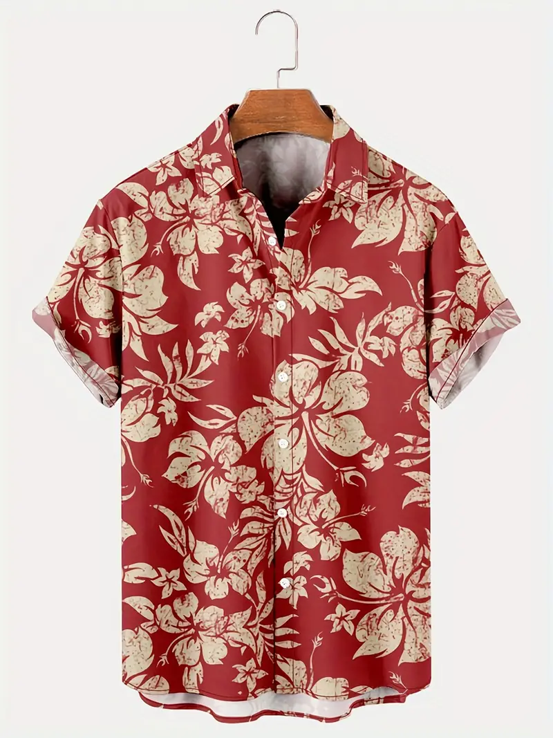 Flower Printed Short Sleeve Shirt