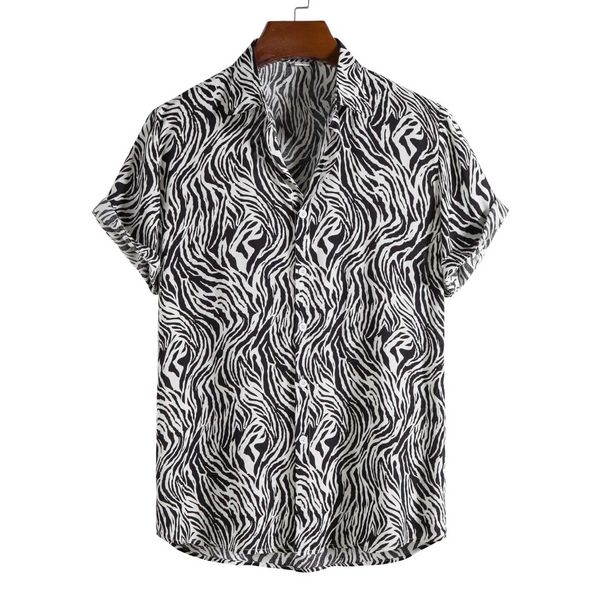 Leopard Printed Short Sleeve Shirt