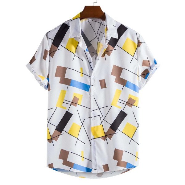 Geometric Printed Short Sleeve Shirt