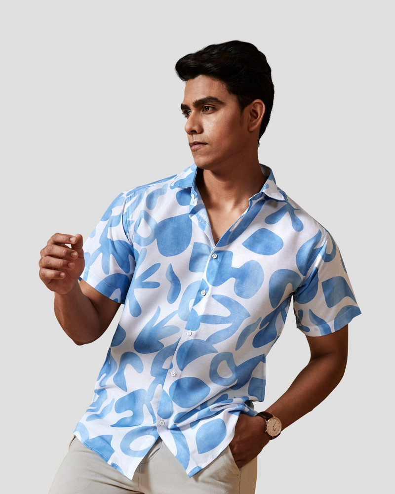 Aquatic Prints White Shirt