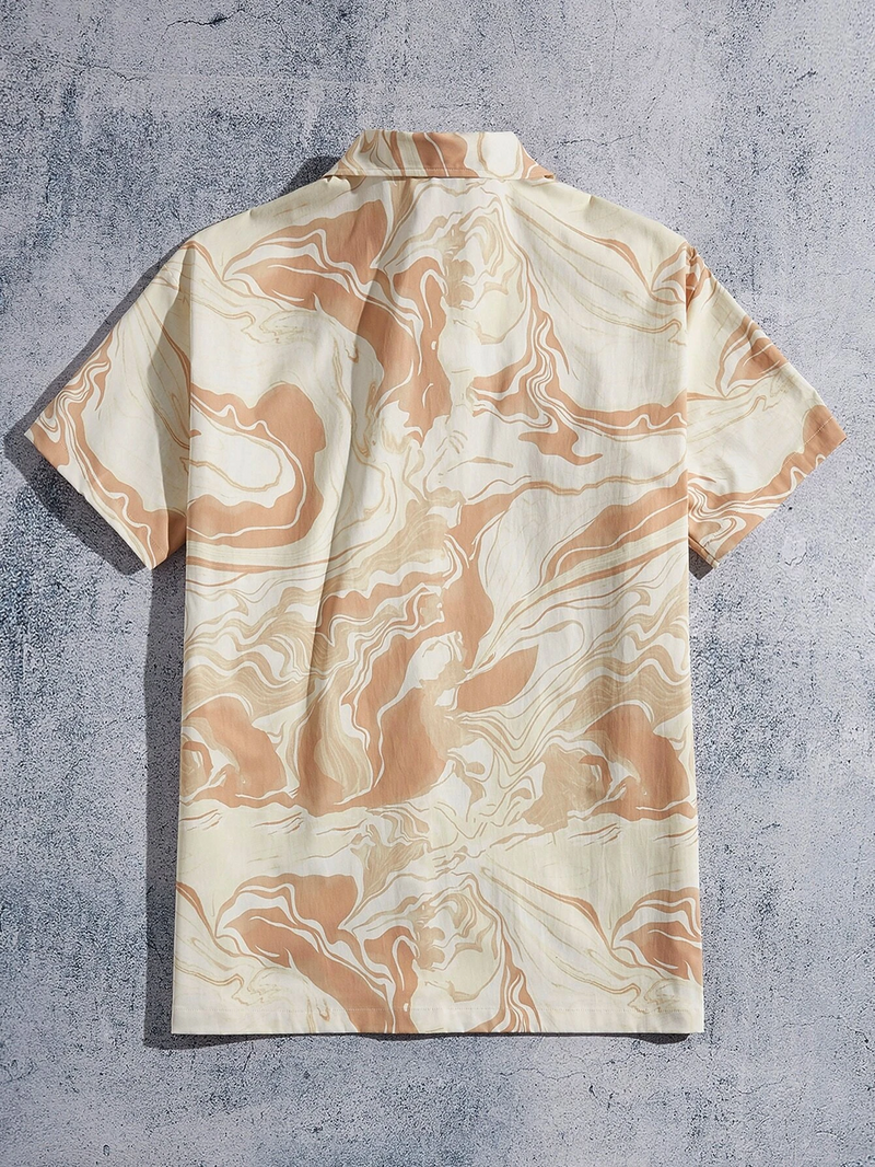 Marble Print Peach Shirt