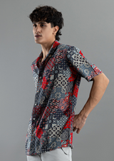 Multi-Pattern Print Shirt