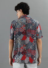 Multi-Pattern Print Shirt