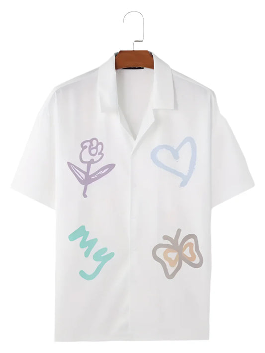 Men's Lightweight Cartoon Print Shirt