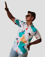 Abstract Print Colorful Shirt