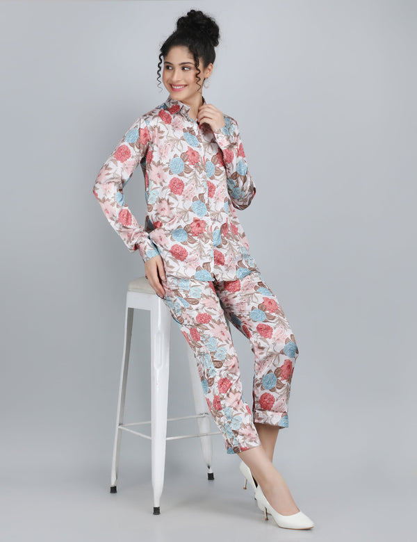 Blossom Satin Floral Co-Ord Set