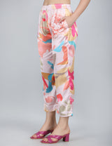 Floral Fantasy Satin Co-Ord Set
