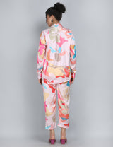 Floral Fantasy Satin Co-Ord Set
