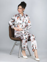 Floral Elegance Satin Co-Ord Set
