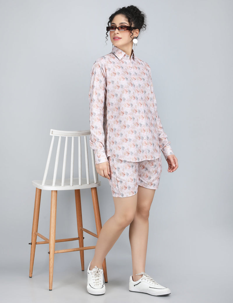 Blossom Breeze Floral Linen Co-Ord Set