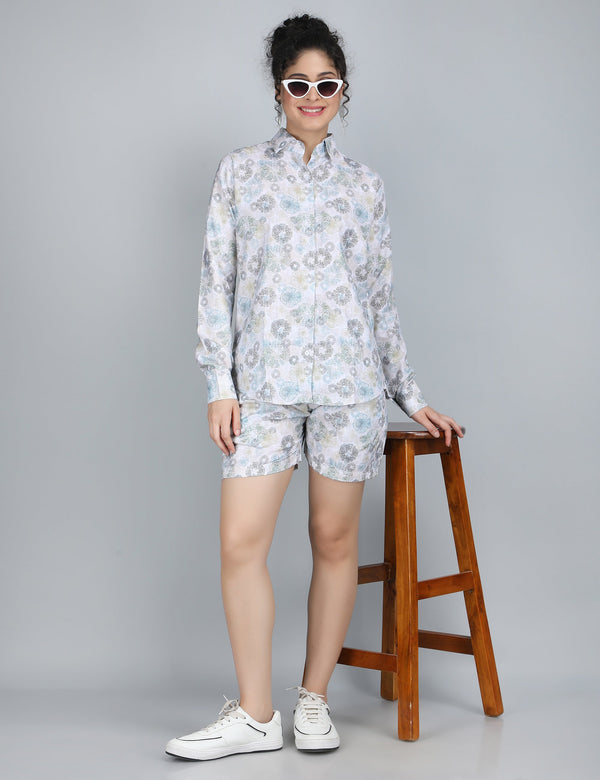 Whimsical Floral Linen Co-Ord Set