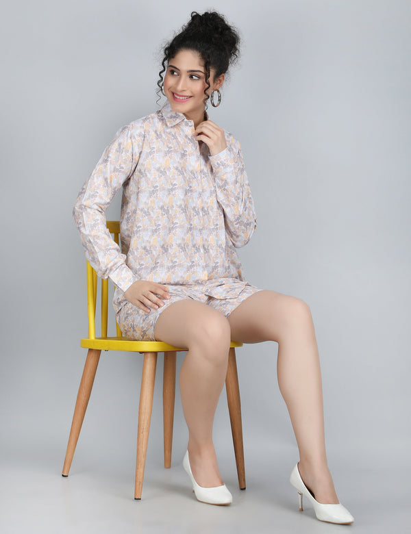 Pastel Floral Linen Co-Ord Set