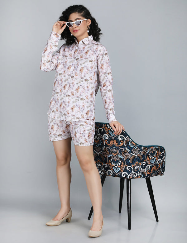 Floral Whisper Print Linen Co-Ord Set