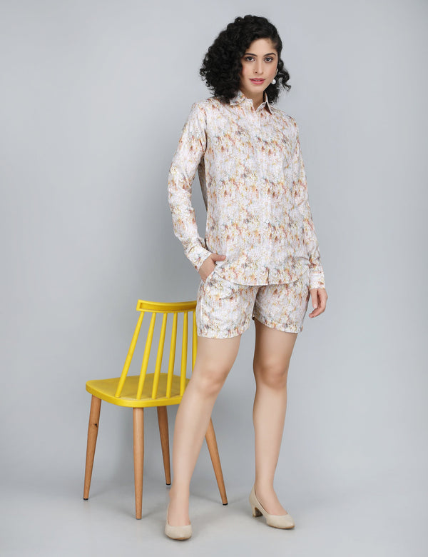 Autumn Bloom Linen Co-Ord Set