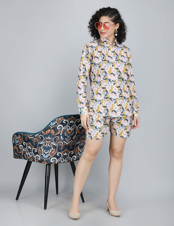 Blossom Charm Linen Co-Ord Set