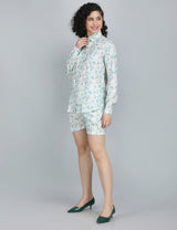 Mint Blossom Linen Co-Ord Set