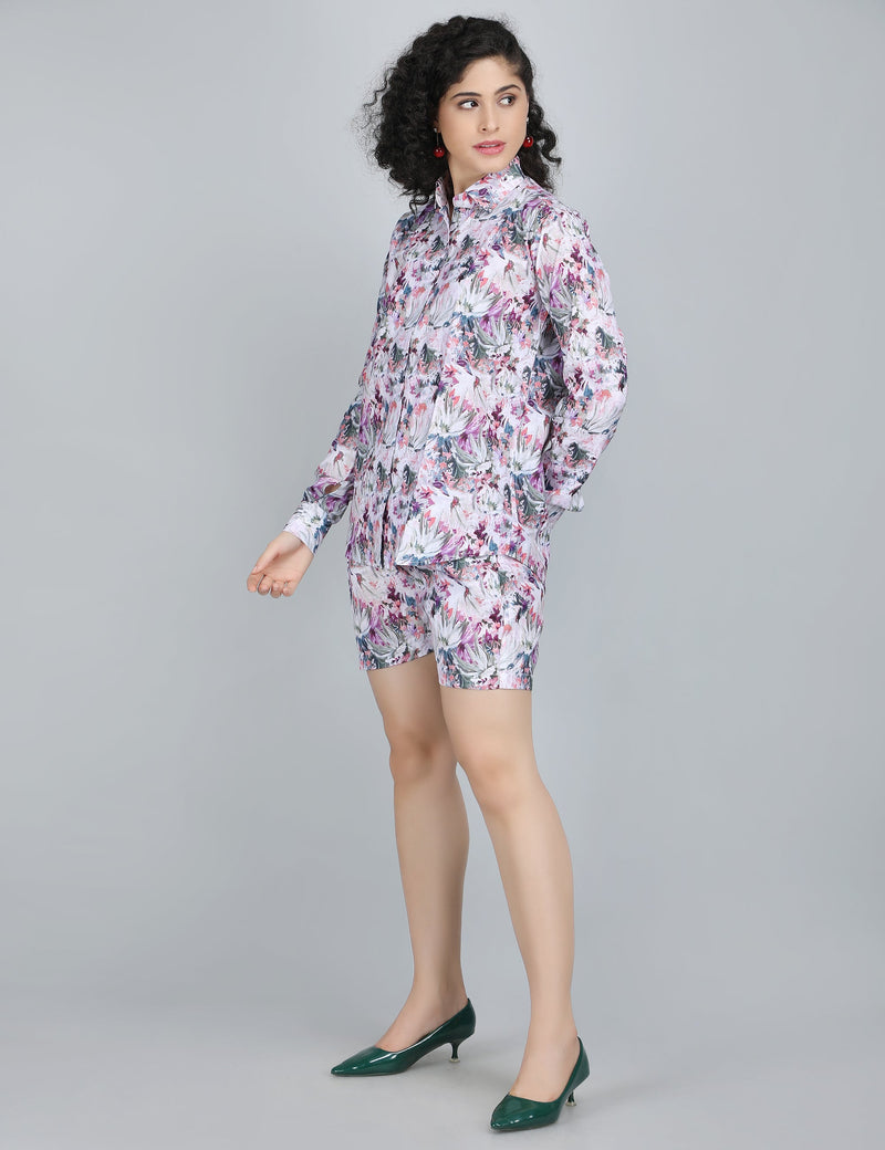 Floral Fantasy Linen Co-Ord Set