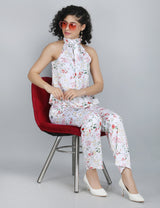 Blossom Floral Print Halter Co-Ord Set