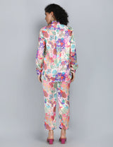 Vibrant Garden Satin Co-Ord Set
