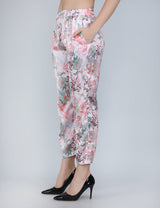 Pastel Floral Print Satin Co-Ord Set