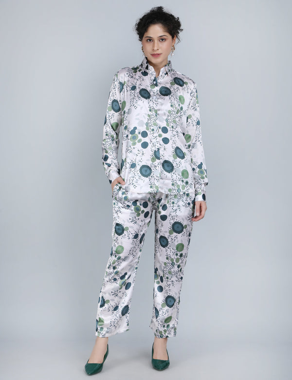 Botanical Bliss Satin Co-Ord Set
