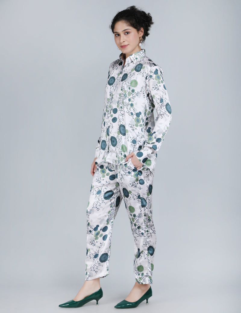 Botanical Bliss Satin Co-Ord Set