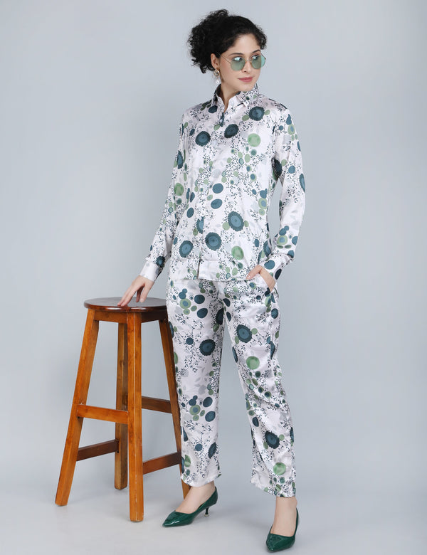 Botanical Bliss Satin Co-Ord Set