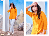 Yellow Long Plain Shirt