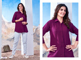 Maroon Long Plain Shirt