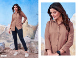 Brown Long Plain Shirt