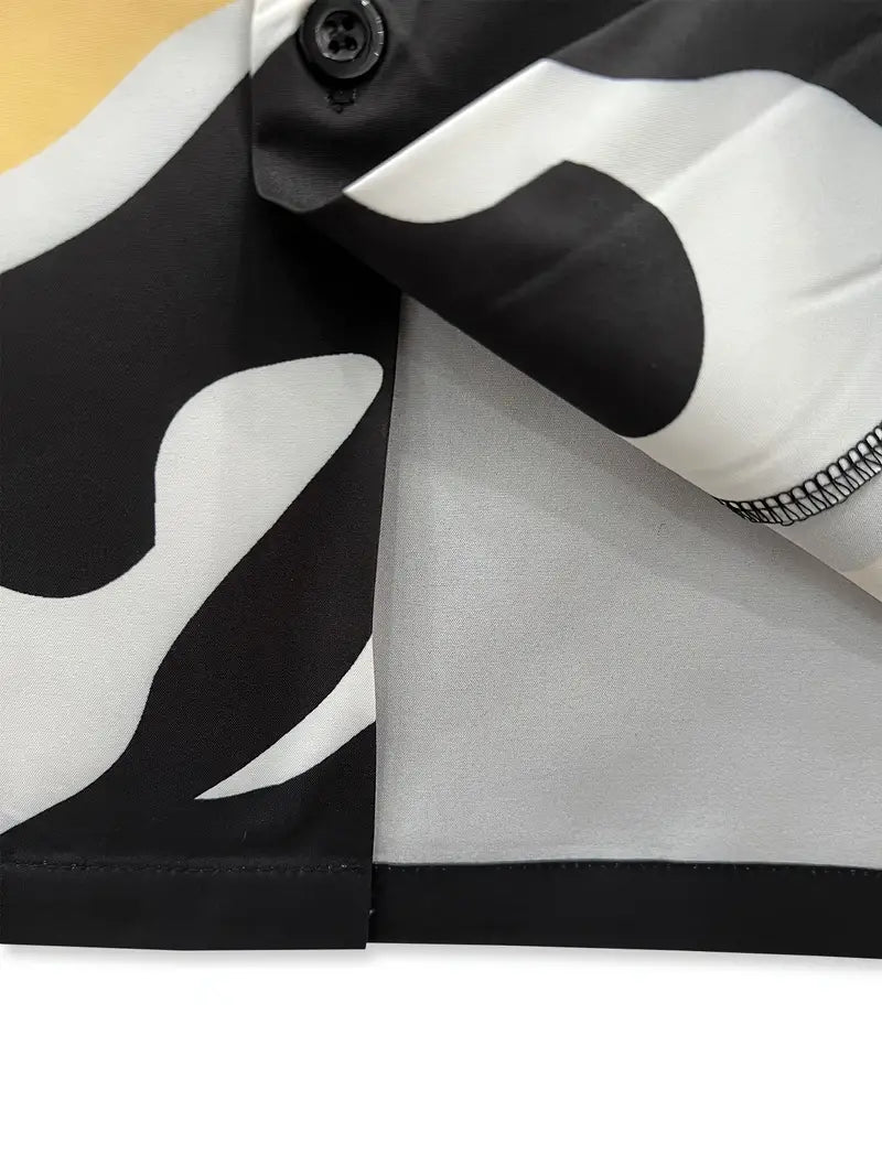 Men's Casual Flame Pattern Shirt